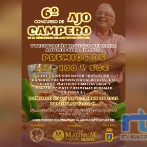 La Hermandad del Cautivo de Chipiona lanza su concurso de ajo campero que este año incluye degustación de mosto