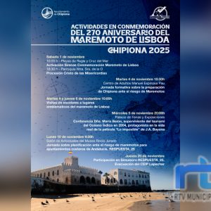 Hoy 1 de noviembre comienzan las actividades del programa conmemorativo del 270 aniversario del Maremoto de Lisboa