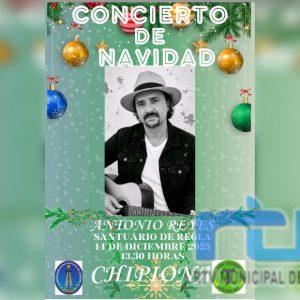 El cantante chipionero Antonio Reyes ofrece el próximo domingo un concierto de Navidad en el Santuario de Nuestra Señora de Regla