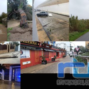 Chipiona activa la fase 1 del Plan de Emergencias Municipal por un temporal de viento que deja numerosas incidencias