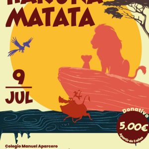 El próximo jueves, 9 de julio, a las 21 horas, tendrá lugar en Chipiona el gran musical infantil “Hakuna Matata”