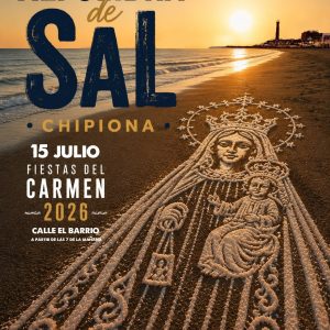 La chipionera calle El Barrio volverá a lucir una alfombra de sal por la festividad de la Virgen del Carmen