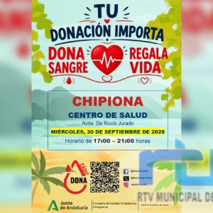 Convocan a una nueva donación colectiva de sangre en Chipiona para el miércoles 30 de septiembre